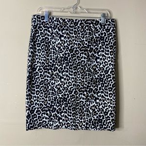 J Crew pencil skirt animal print